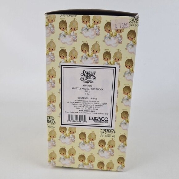 Precious Moments 644498 Whittle Angel Songbook Bell Rare Figurine Retired - Picture 3 of 4